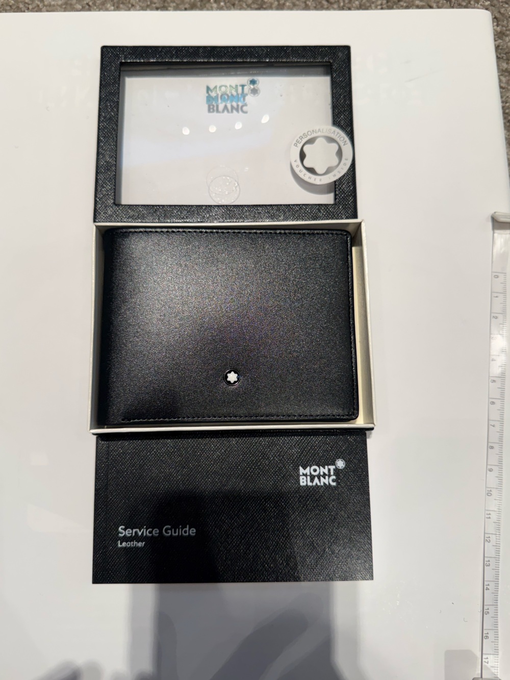 BNIB Montblanc Meisterstück Black Leather 6cc Bi-Fold Wallet - Picture 5 of 13